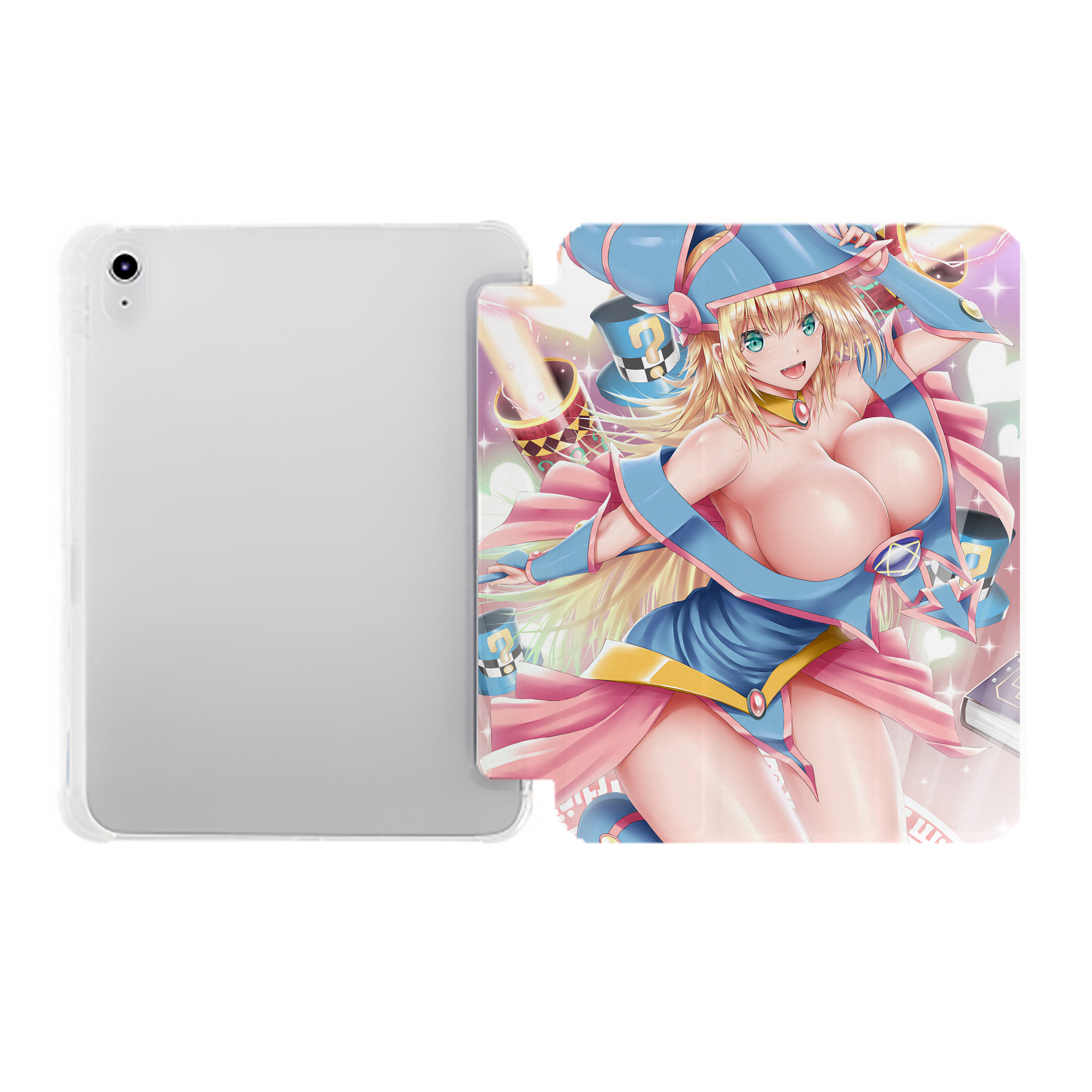 （画像用） 遊☆戯☆王 Yu-Gi-Oh! IPad ケース ペン収納付き 三つ折りスタンド PUレザー×シリコン 対応機種9.5/10.5/10.9インチ